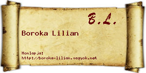 Boroka Lilian névjegykártya
